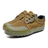 Zapatos de lona de trabajo de camuflaje caqui para construcción de entrenamiento para hombres